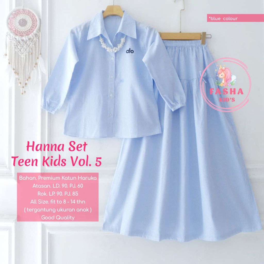 ต้นฉบับ 100% โดย FASHA HANNA 6 5 ONESET SKIRT TEEN BY FASHA HANNA SET TEEN KIDS VOL 3 4
