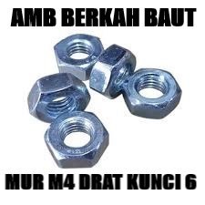 M4 NUT (สําหรับ 6 KEY BOLTS) (CONTENTS 100 ชิ้น)