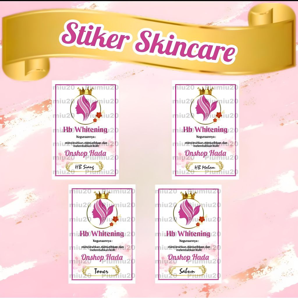 (CUSTOMIZED WRITING) HB SKINCARE STICKERS / HAND BODY