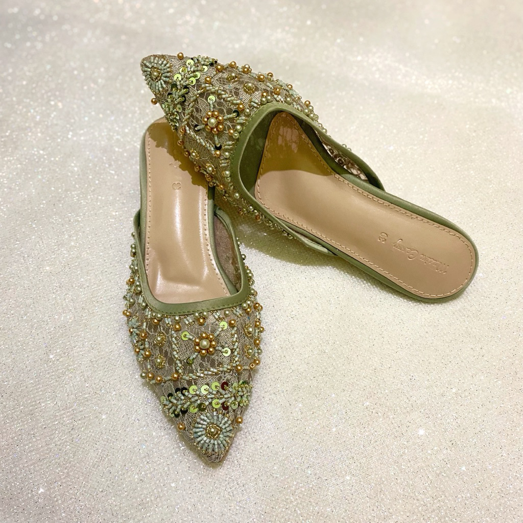 HIJAU DARA GREEN SAGE WEDDING SHOES WEDDING SHOES PARTY SHOES