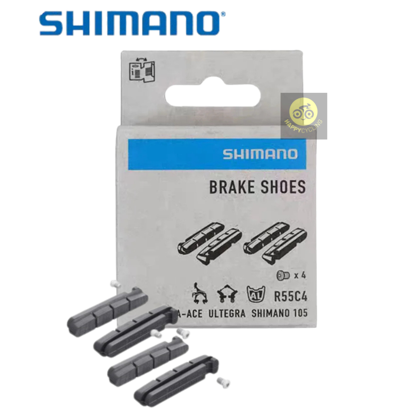 ผ้าเบรก Shimano R55C4 BR-9000 Dura Ace Ultegra 105 2 คู่ 2 ชุด Happy Cycling