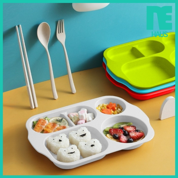 BUFFET DINNER PLATES / KITCHEN PLATES WITH Separator / BUFFET PLATES IN GREY, CREAM, WHITE - Rehaus.