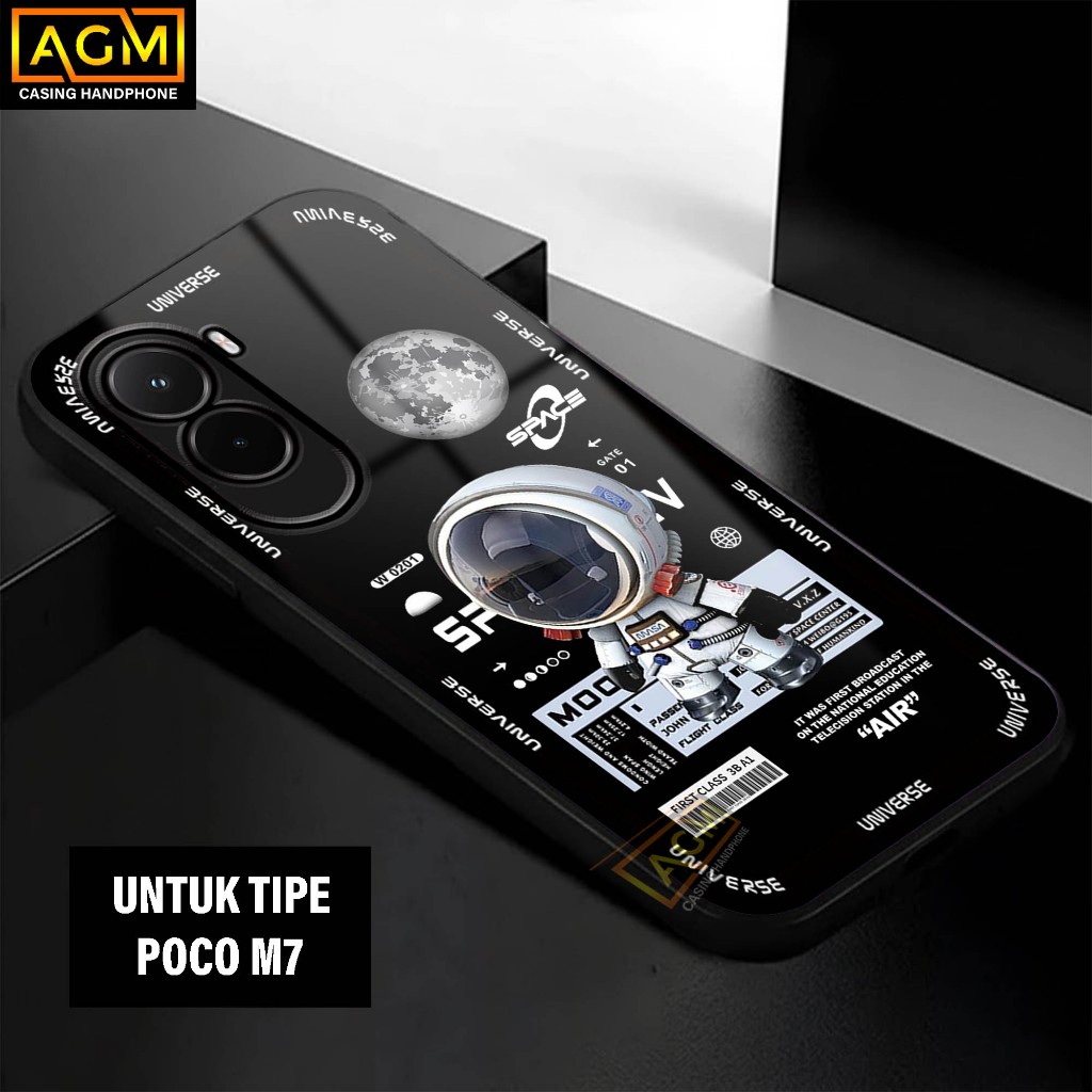 เคส Xiaomi Poco M7 - เคส Softcase Glossy ใหม่ Hp Poco M7 [ASTRO Motif] - เคส AGM เคสกระจก softcase h