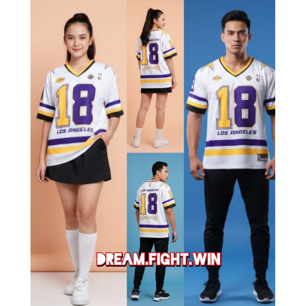 Jersey drifit basketball lakers หมายเลข 18 ซีรีส์