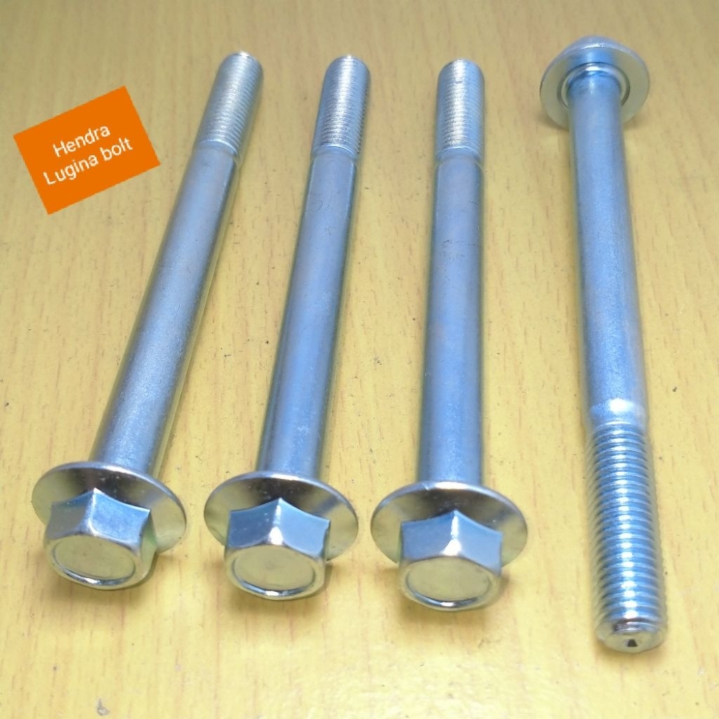 สลักหน้าแปลน ori m9x100 pitch 1.25 สลักเกลียวเหล็ก m9 คีย์ 12