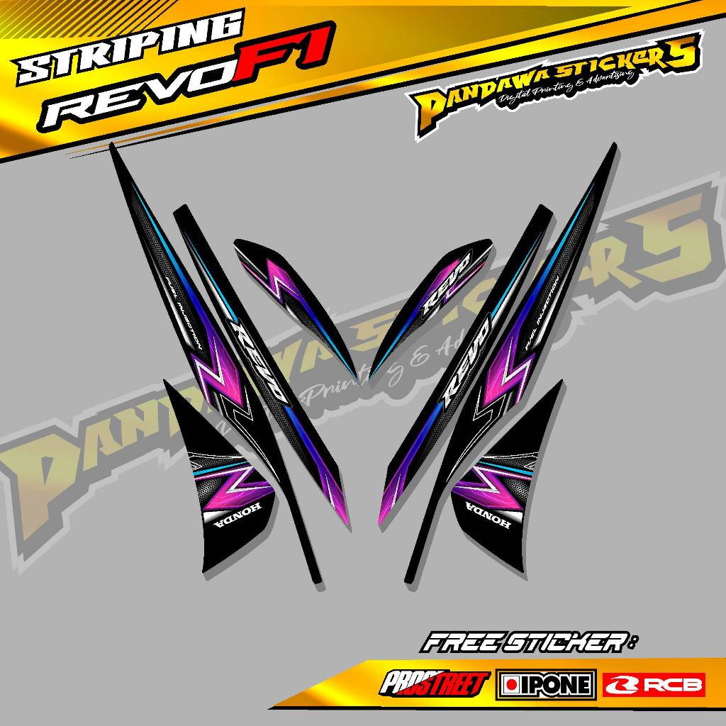 HONDA REVO FI VARIATION STRIPING - สไตล์ AZAZEL / HONDA REVO FI MOTORCYCLE STICKER LIST