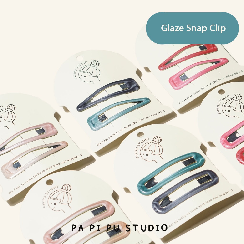 Papipu Studio Hair Clip Snap Clip Glaze set