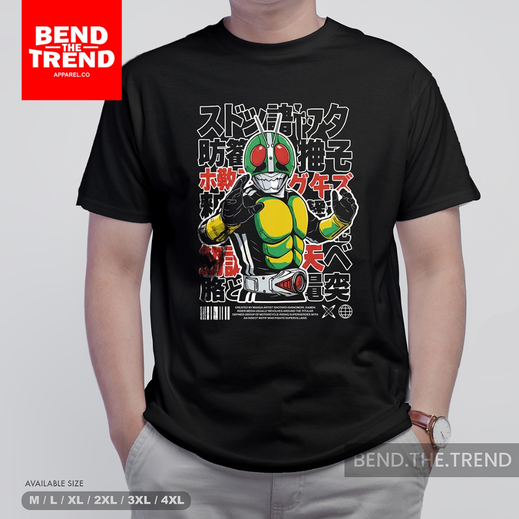 KAMEN RIDER เสื้อยืดสีดํา KAMEN RIDER 1 GO เสื้อยืด Kamen Rider distro เสื้อยืดสีดําเสื้อยืด