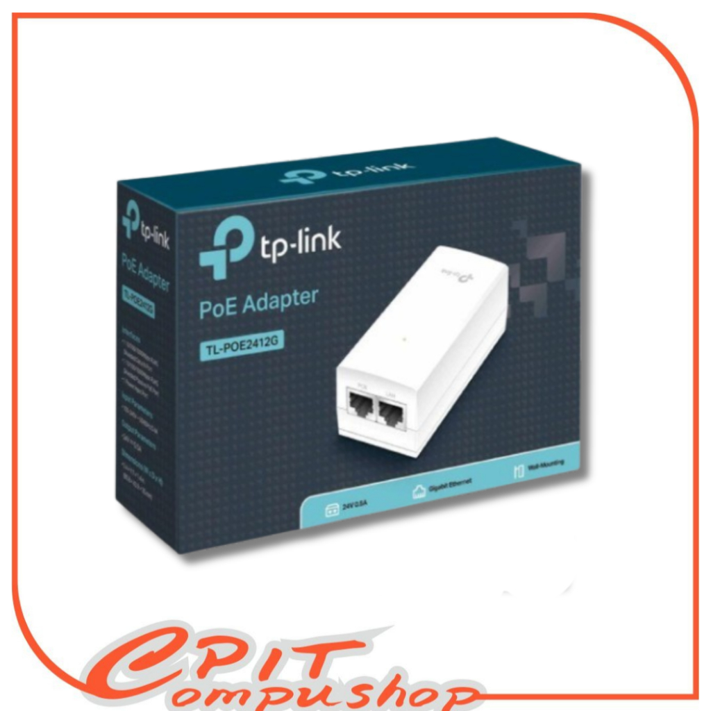 TP-Link TL-POE2412G Gigabit 24VDC Passive PoE Adapter