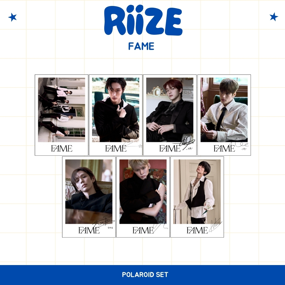 HOLOGRAM POLAROID RIZE FAME 7 ชิ้น KPOP UNOFFICIAL SHOTARO SUNGHAN EUNSEOK SEUNGHAN SOHEE WONBIN