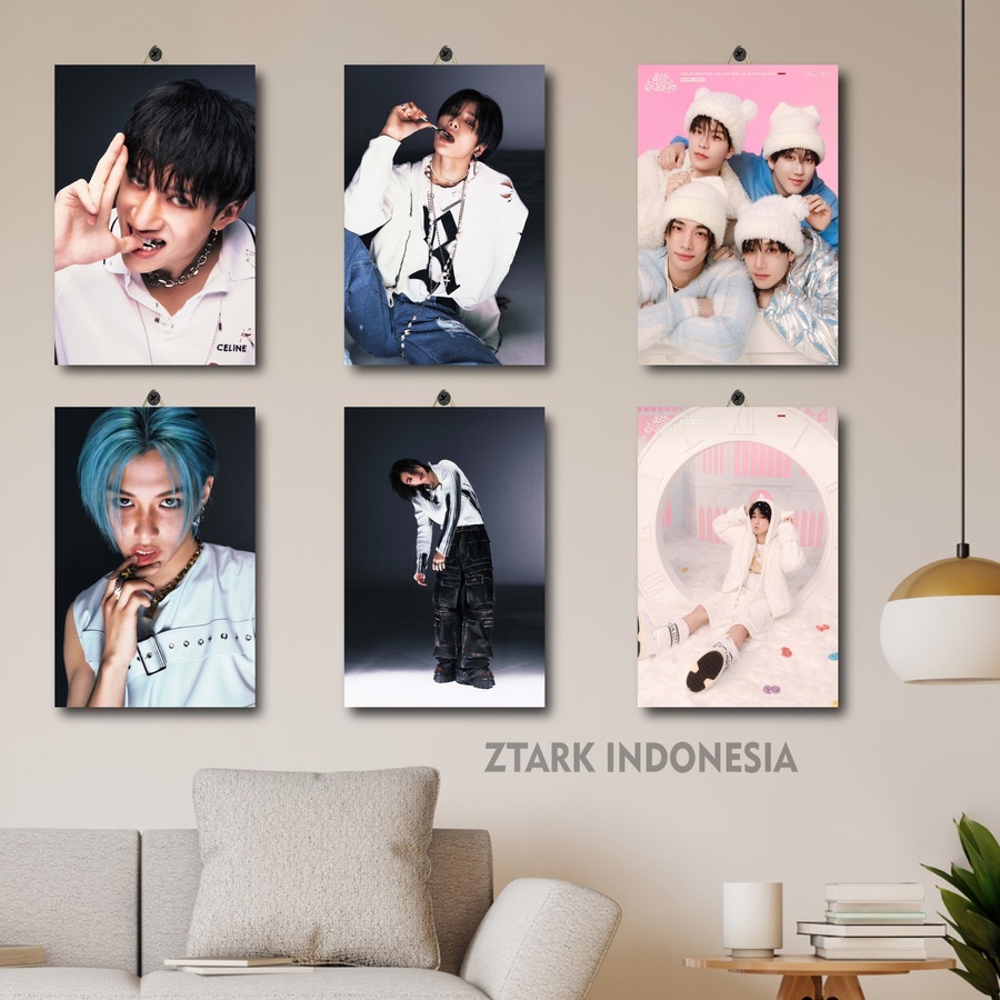 Stray Kids Kpop Wall Display / Ztark อินโดนีเซีย / Stray Kids Kim Seung-Min โปสเตอร์ไม้ / ONL|K9Z8Y