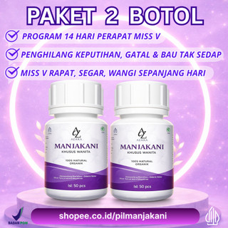 Paket 2 botol PENGHILANG KEPUTIHAN Gatal Bau Tak Sedap Paling Ampuh | Pil Herbal AZZARA MANJAKANI