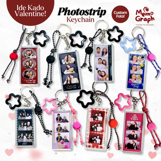 Memograph.id Gantungan Kunci Custom Foto UPGRADED PRINT QUALITY Couple Pasangan Bestie Request Desain Ganci