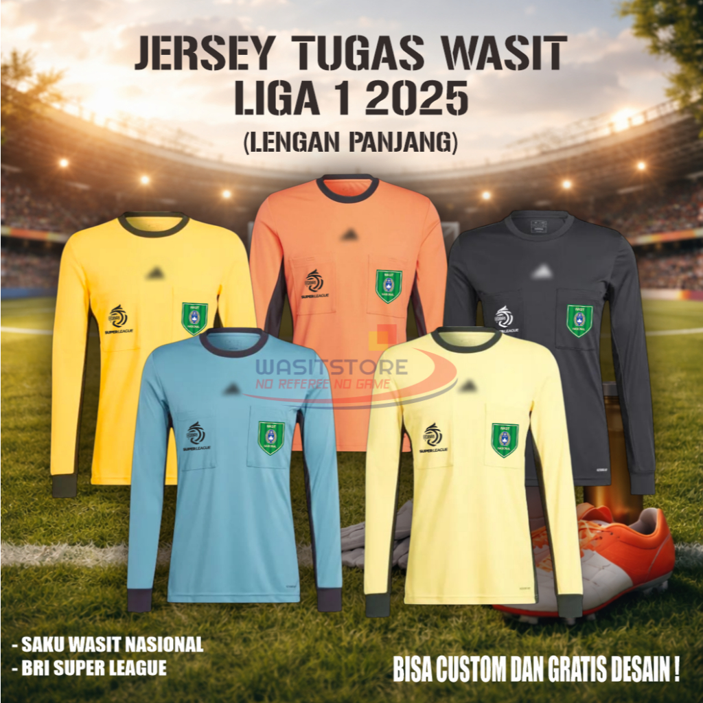 I LEAGUE REFEREE ASSIGNMENT SHIRT 2025/2026 LONG SLEEVE (NATIONAL REFEREE POCKET, BRI SUPER LEAGUE)