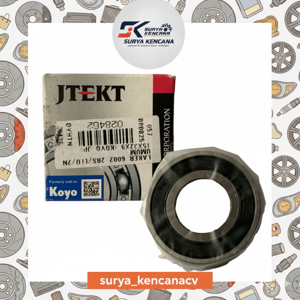 LAKER/LAHER/BEARING 6002 2RSBMGSR GENERAL 15X32X9 ORIGINAL KOYO JP 028462