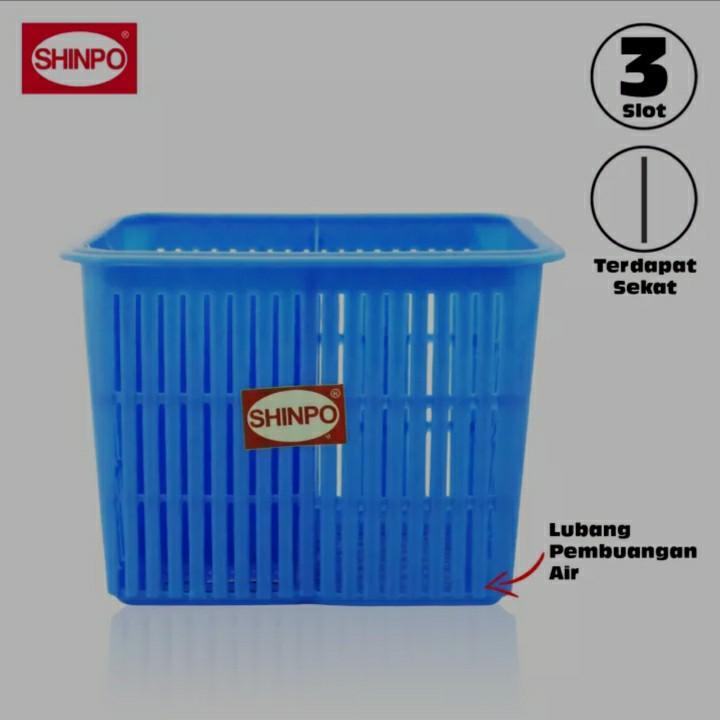 SHINPO 215 SPOON HOLDER / 3-COMPANIMENT SPOON HOLDER