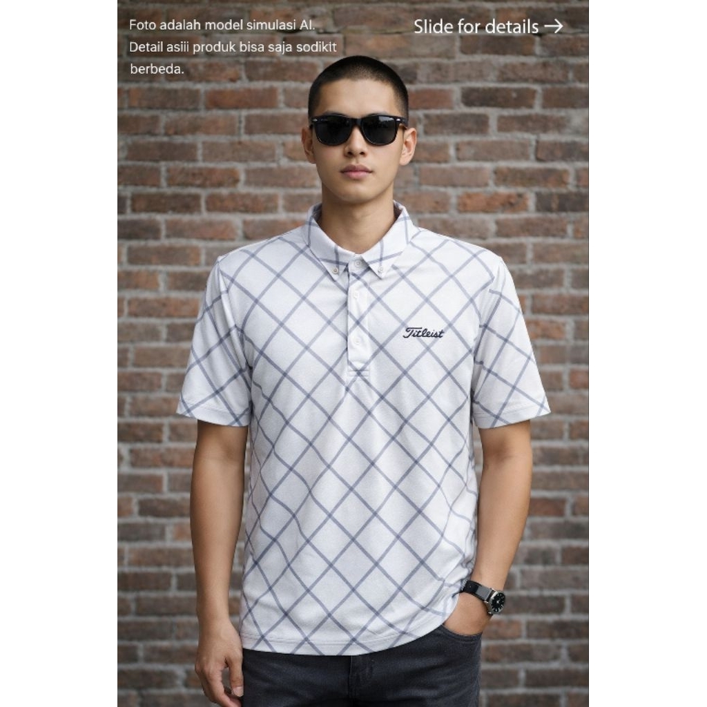 เสื้อโปโลเจอร์ซีย์ T**LEIST 0R1 ไซส์ M fit L (P68 x L54)