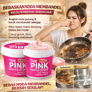 [Asli Beli 1 Gratis 2]  Pink MultiPurpose Kitchen Cleaning Paste Cleaning Paste Pink Kitchen Cleaning Tool/Pembersih noda dasar panci multifungsi/pasta pembersih stainless steel