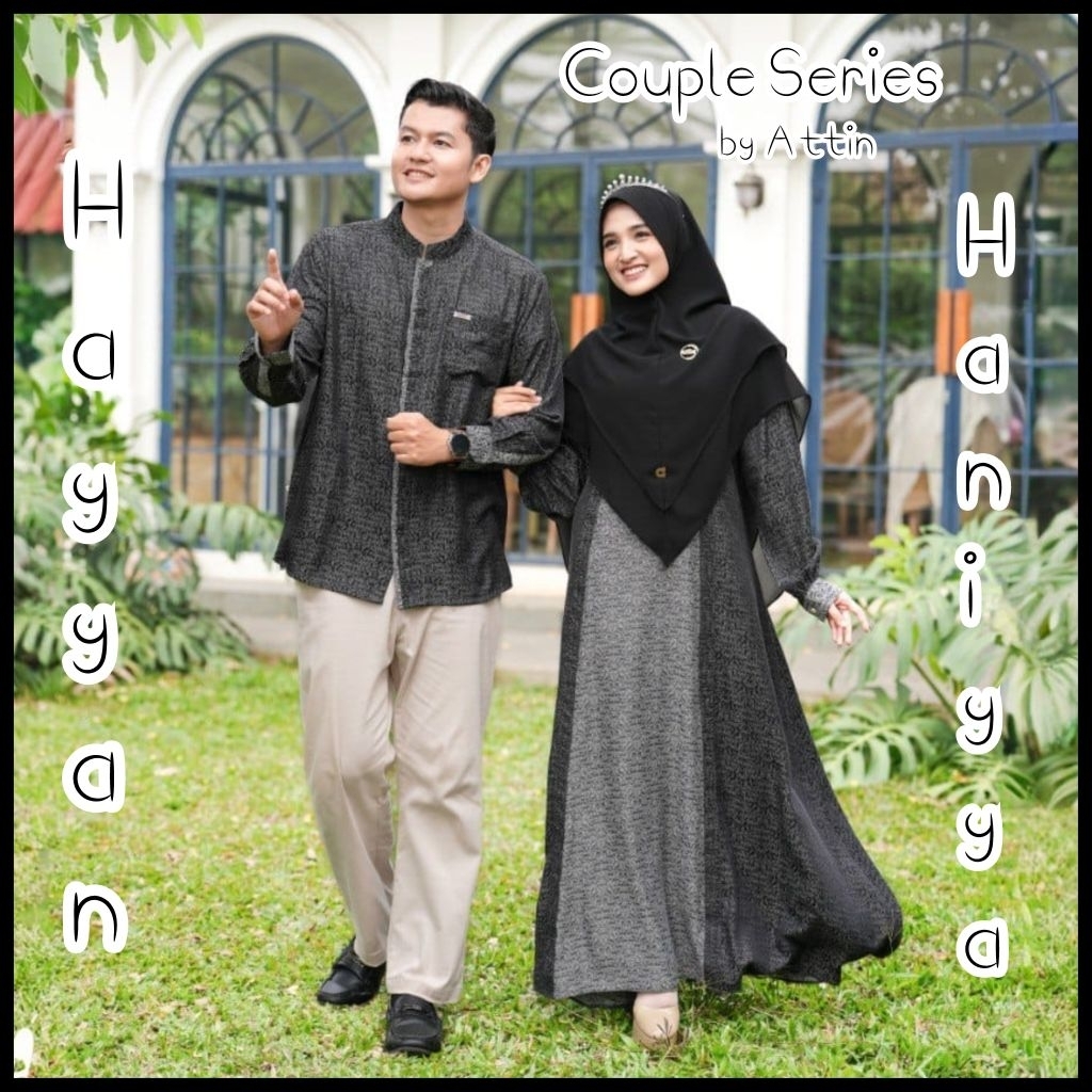 สามีภรรยาคู่รักมุสลิม คู่รักเอดิล่าสุด Gamis Hayyan Haniyya โดย Attin