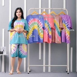 SETELAN WANITA PREMIUM BAHAN KAOS SUPER PREMIUM LD 115-120CM FULL MOTIF