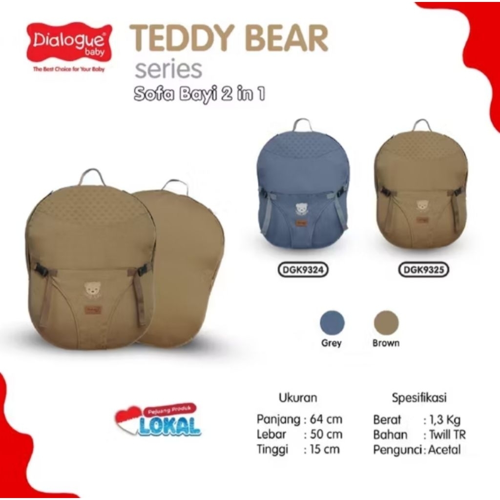 DIALOGUE BABY SOFA BYI TEDDY BEAR SERIES 2 IN 1