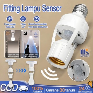Fitting Lampu Sensor/ fitting sensor siang malam 2000 LUX 240V 60W Soket Fitting E27