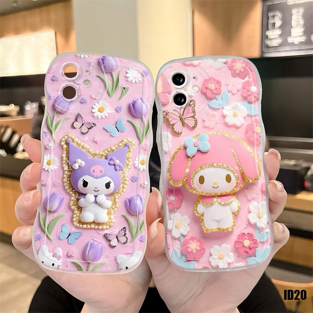 HP Kuromi motif Softcase สําหรับ OPPO A5i A3X A3 A38 A18 A15 A15s A5 A9 2020 A7 A5s A12 A11K A57 202