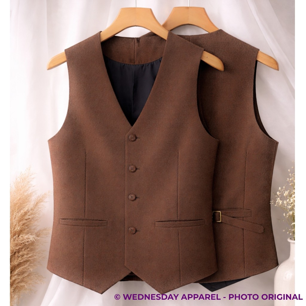 WEDNESDAY APPAREL - เสื้อแจ็คเก็ตผู้ชายและผู้หญิง CASUAL FORMAL | เสื้อกั๊กสายหลัง พรีเมี่ยม