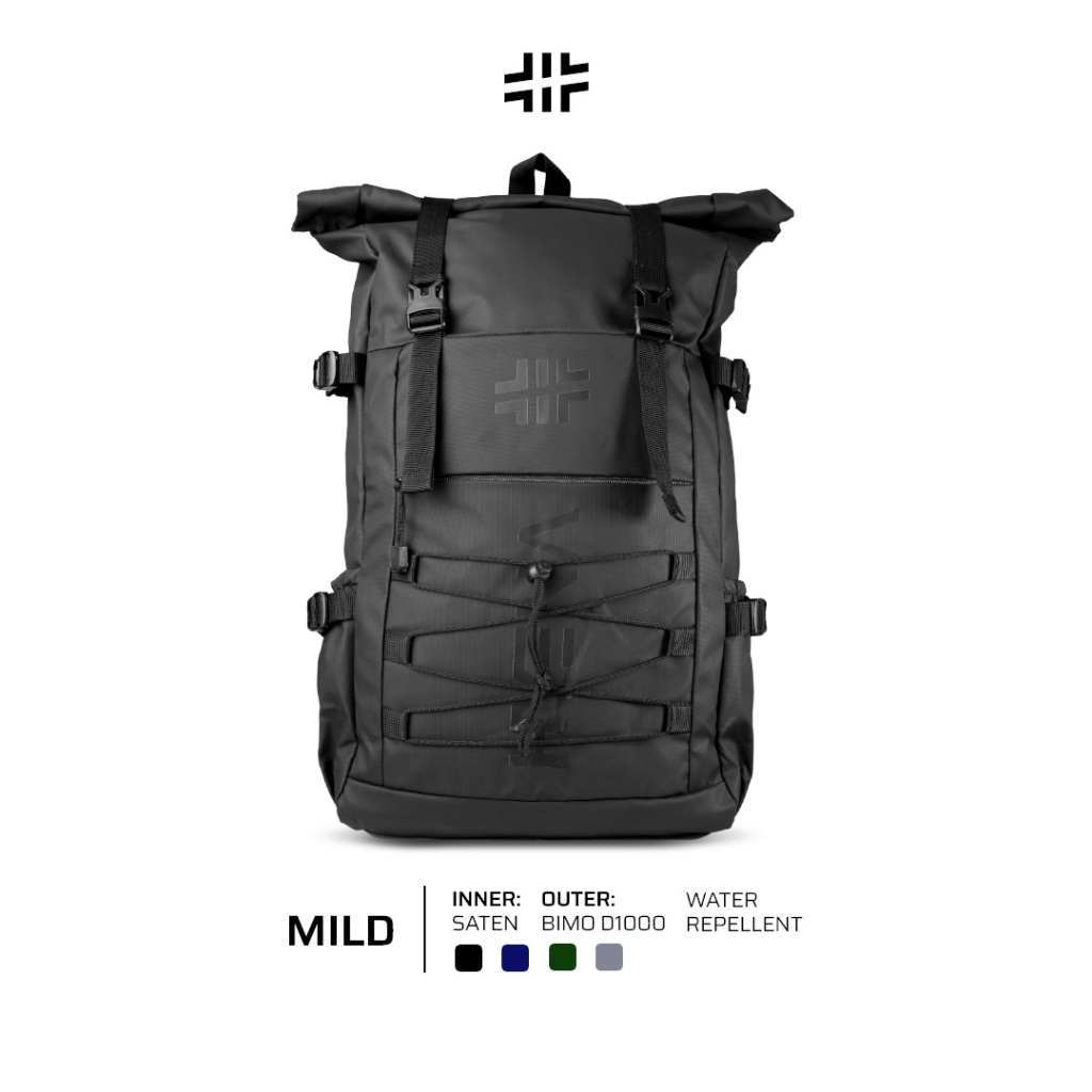 HYTRIX MILD - Backpack Water Repellent Fashion School Bag กระเป๋าเป้เกาหลี กระเป๋าเป้วิทยาลัย - Essential Series Backpack Daypack (MD07)