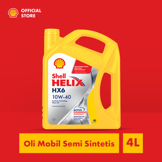 Oli Mobil Shell Helix HX6 10W-40 (4L) – Semi Synthetic Pelumas Mesin Mobil Harian Matic & Manual Performa Optimal & Tahan Lama