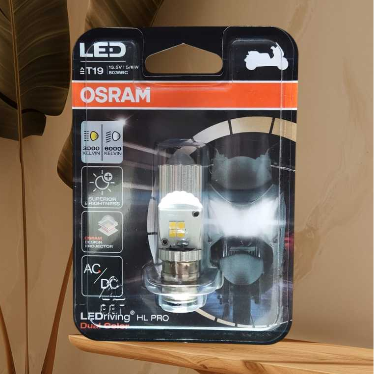 OSRAM T19 PRO H6 M5 5/6WATT OSRAM Dual Two 2 สีสีขาวใกล้สีเหลือง Far VERY BRIGHT