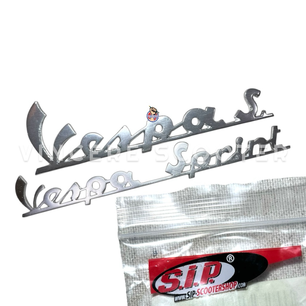 สัญลักษณ์แบบละตินหน้าและหลัง SIP Vespa Sprint S