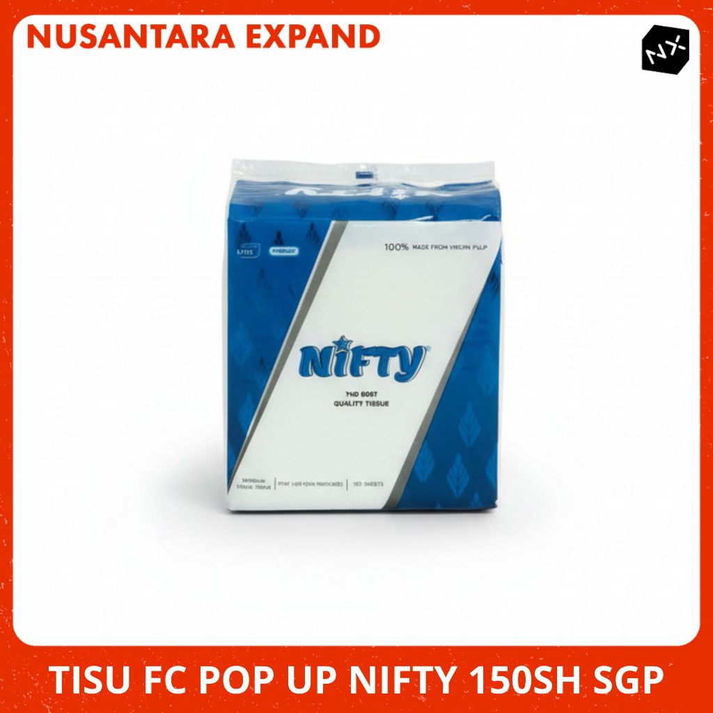 Nifty Facial Pop Up Tissue 150 แผ่น / กระดาษเช็ดหน้า Nifty บรรจุ 150 แผ่น Soft