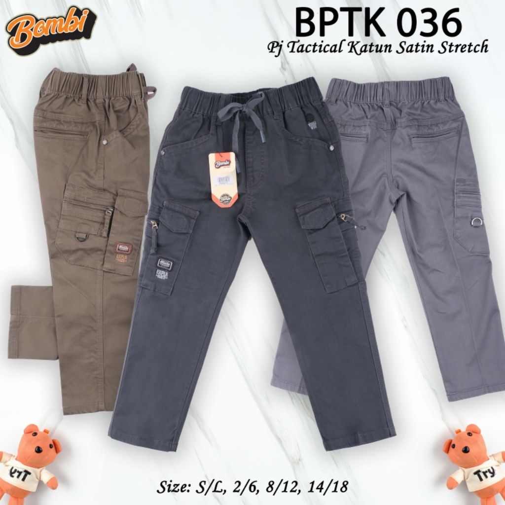 BOBI TEKTIKAL1pcs LONG BOMBOI CARGO PANTS BIMOBI CARGO PANTS สําหรับอายุ 2-15 ปี