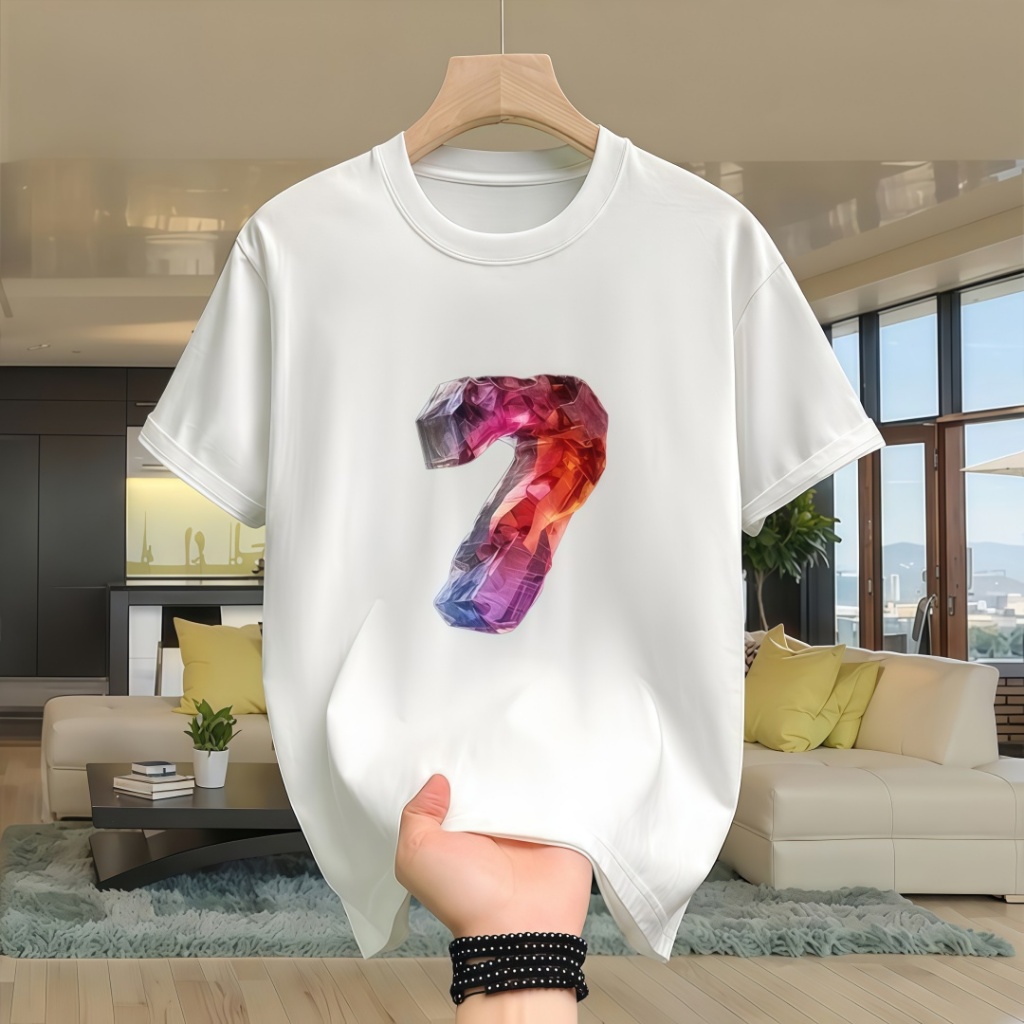 เสื้อยืดผู้ชายคุณภาพ Number 7 Motifs