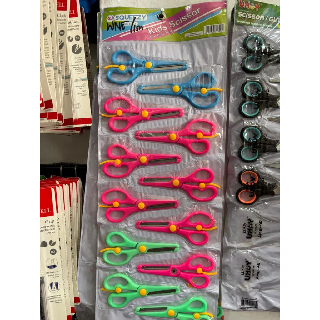 [1 RENTENG] กรรไกรเด็ก SQUEEZY SC SQ03 Sharp Safe