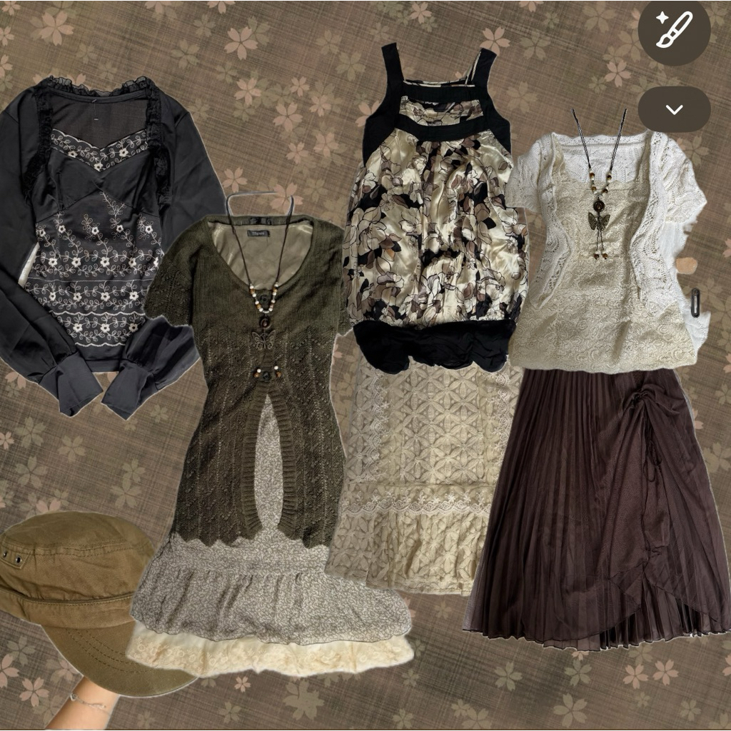 ชิ้นโค้ง Mori kei โดย @tinkersilk!