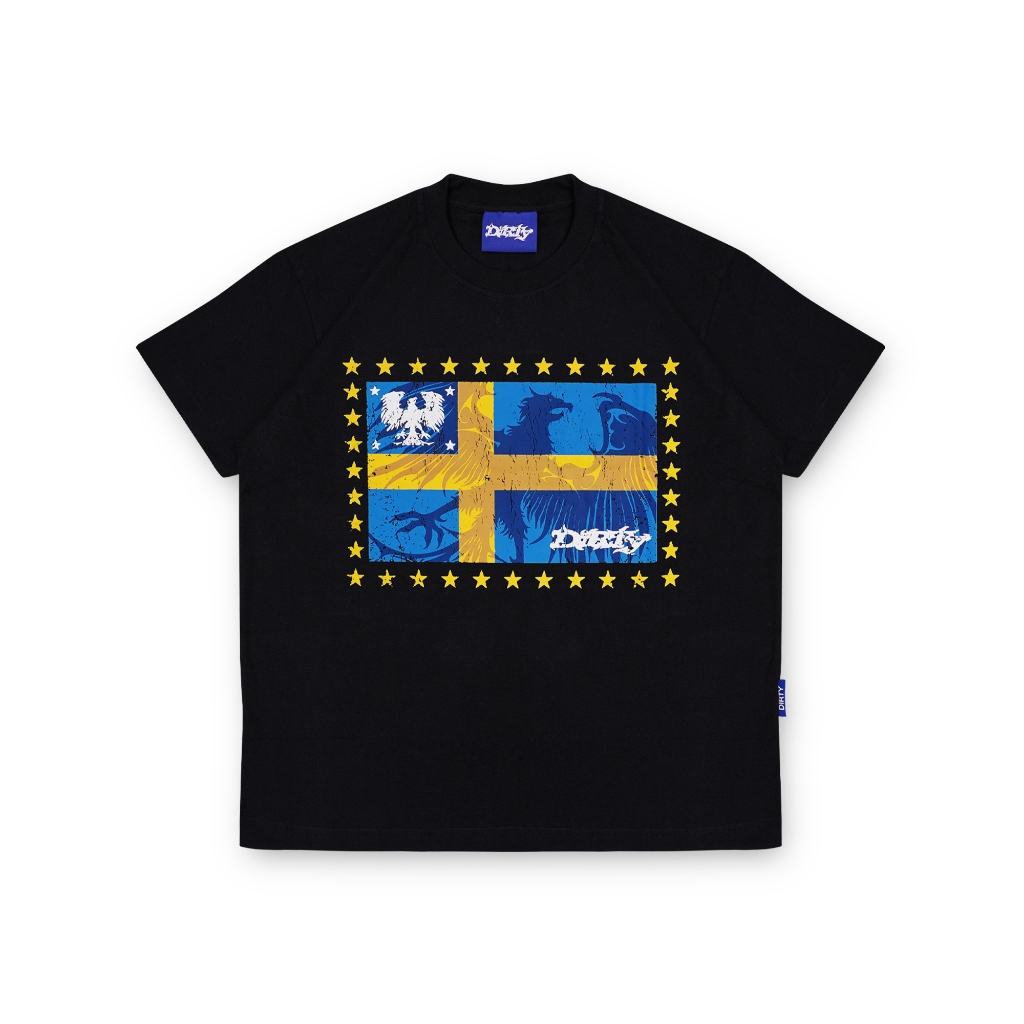 เสื้อยืด DIRTYBUSINES SWEDEN สีดํา
