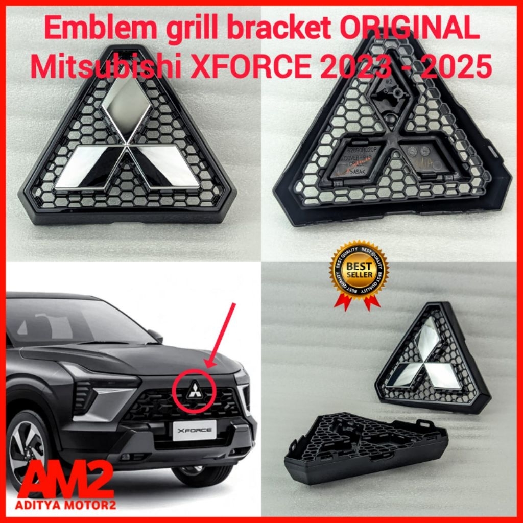 MITSUBISHI XFORCE GRILL EMBLEM ORIGINAL MITSUBISHI XFORCE GRILL โลโก้
