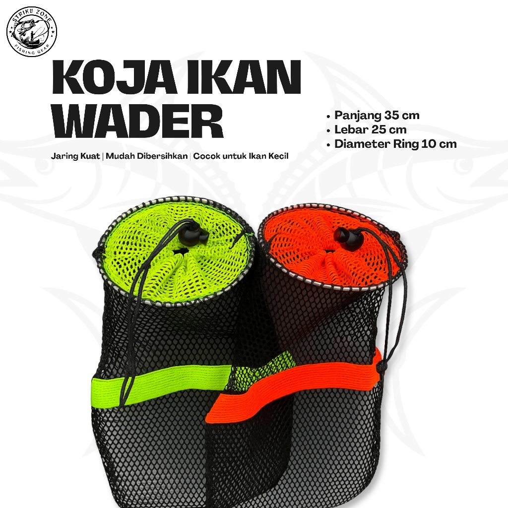 35 ซม. Wader Fish Koja – Strong Mini Fish Net – Korang – Small Fishing Place