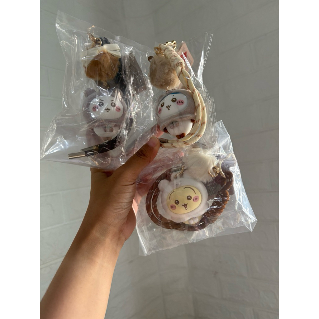 Miniso x Chikawa Bear Flocky Keychain สินค้าอย่างเป็นทางการ