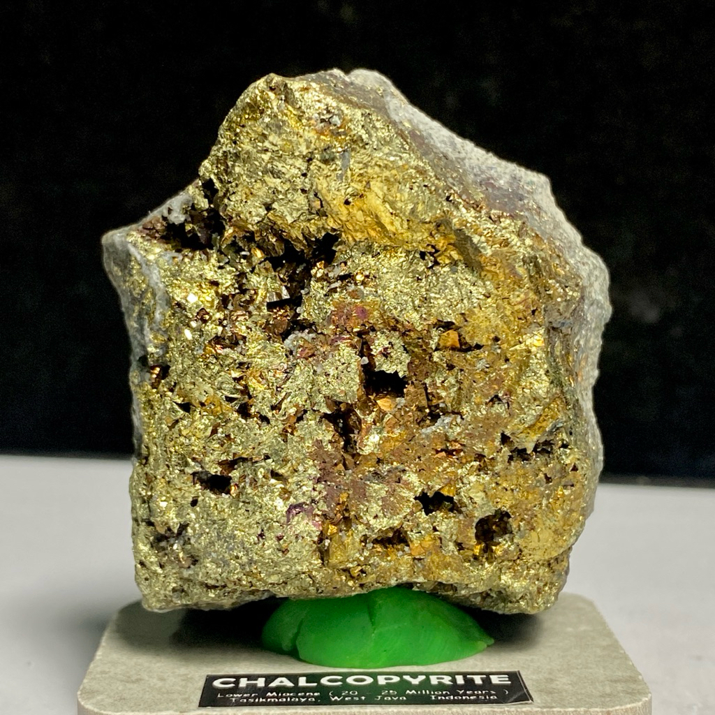 198Gr สเปนธรรมชาติพร้อมคริสตัล Chalcedony Pyrite - Chalcrite และ Pyrite Peacock Collection Stone - P