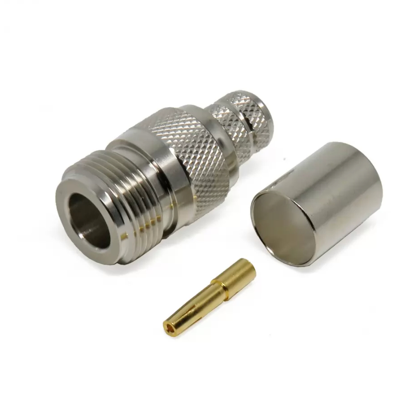 N หญิง CONNECTOR ประเภท CRIMPING สําหรับ LMR400 RG8 สาย BELDEN9913 RG213/U RG214/U GOLD PIN คุณภาพดี