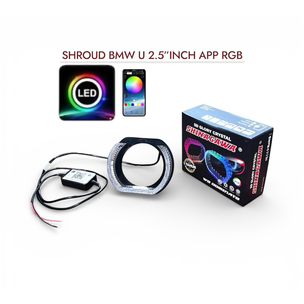 SHROUD GLORY 5D 210MODE APP WRGB HALF BMW 2.5+3 INCH BI LED CRYSTAL คุณภาพดีที่สุด