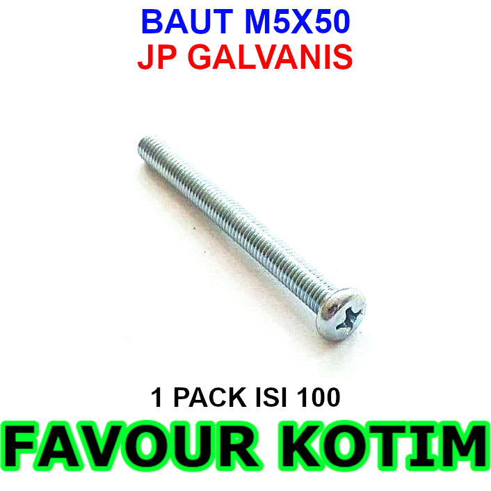 JP WHITE BOLT M5X50 5MM X 50MM 5 MM ROUND 1 PACK CONTAINS 100 FVKOTIM