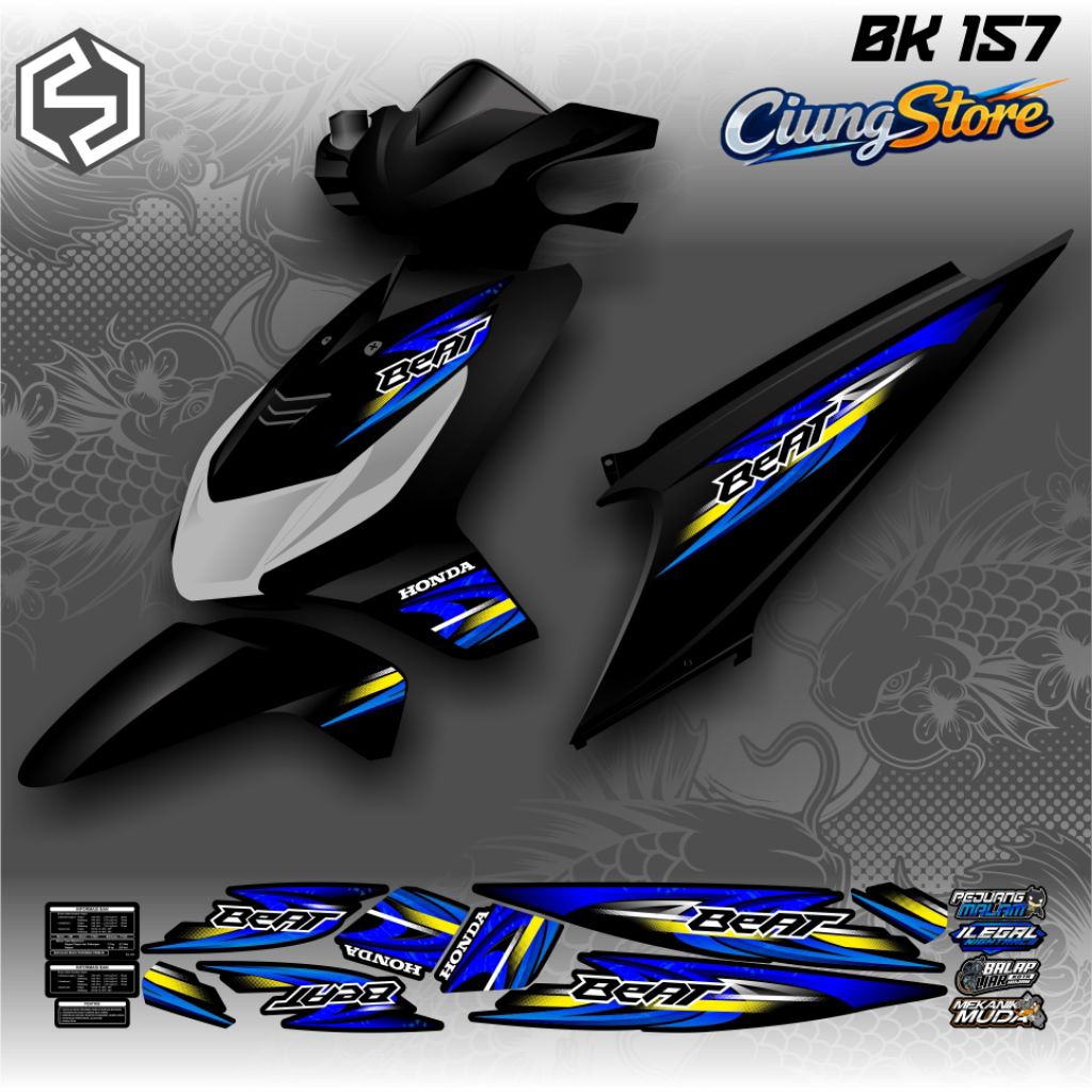 Beat คาร์บูเรเตอร์ Graphic Striping Thailand Variation / bk 157 / bk 165