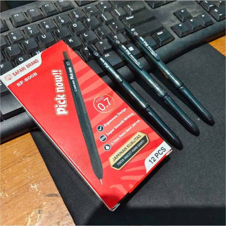 PACMAN KOKOCAN PORRORO SF-800C PICK NOW SF-800B ปากกาเจล 1 แพ็คบรรจุ 12 ชิ้น