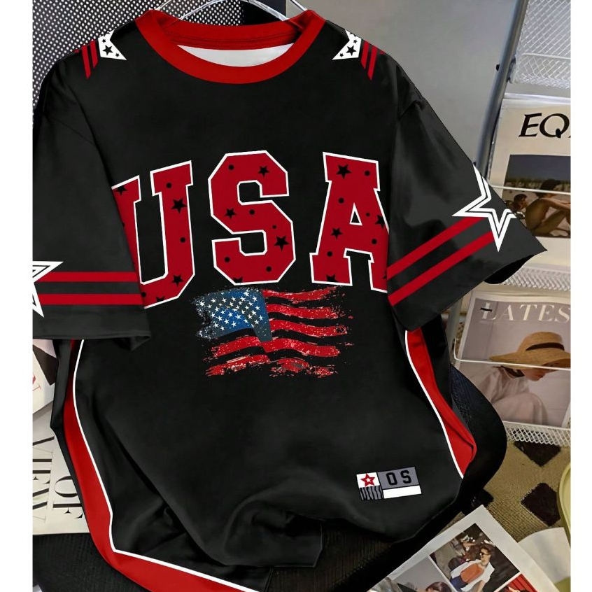 Oversize USA Jersey BOXY XXL XXXL XXXL Jersey JUumbo Smooth Dryfit Material