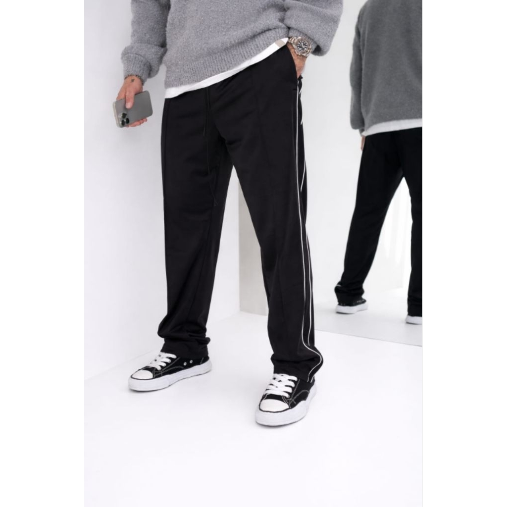 SEMILEE SROY กางเกงผู้ชายกางเกงผู้ชายBaggyกางเกงLoggar Unisex strip Jogger Sweatpantsผู้ชาย