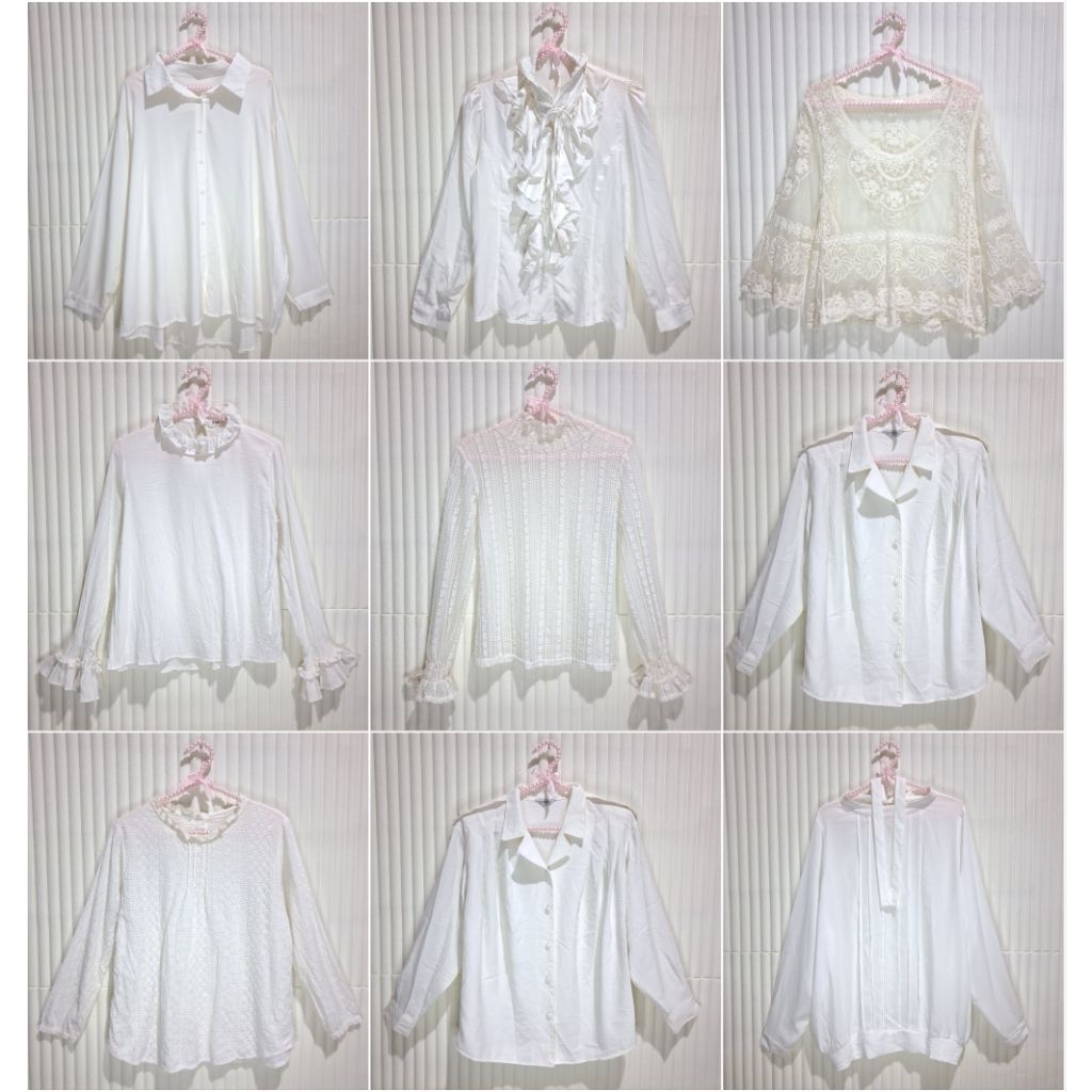 KEMEJA RESTOCK 12 FEB PREMIUM WHITE EDITION เสื้อ BLOUSE UNDER 40 THOUSAND